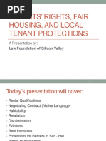 Tenant Rights, Fair Housing, and Local Protections