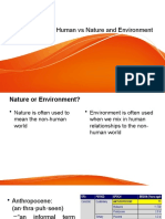 Anthropocene Human Vs Nature and Environment