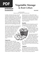 Vegetable Storage in Root Cellars