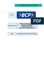 PROPUESTAS DE CREDITO BCP