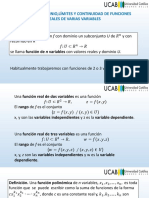 Definción, y Continuidad de Funciones de Varias Variables