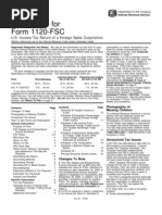 Instructions For Form 1120-FSC: U.S. Income Tax Return of A Foreign Sales Corporation