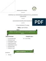 Bioclimatologie Pluviométrie