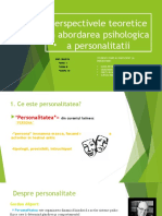 Perspectivele Teoretice in Abordarea Psihologica A Personalitatii