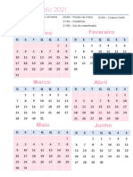 CALENDARIO 2021 e 2022 - Rosa