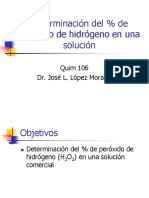 Determinacion del porciento de perÃ³xido de hidrÃ³geno en una soluciÃ³n 2021Rev Lopez