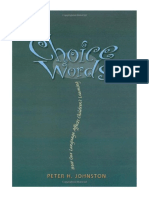 Choice Words: How Our Language Affects Children's Learning - Peter H. Johnston