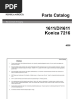 Parts Manual Di1611 Konica 7216