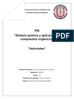 UAdeNL Facultad de Ciencias Biológicas - PIA Síntesis química y aplicación de compuestos orgánicos antivirales