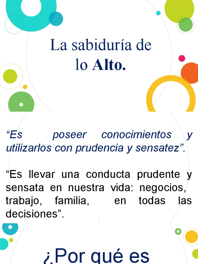 La Sabiduría de lo Alto: Definición y Significado | PDF | Derecho ...