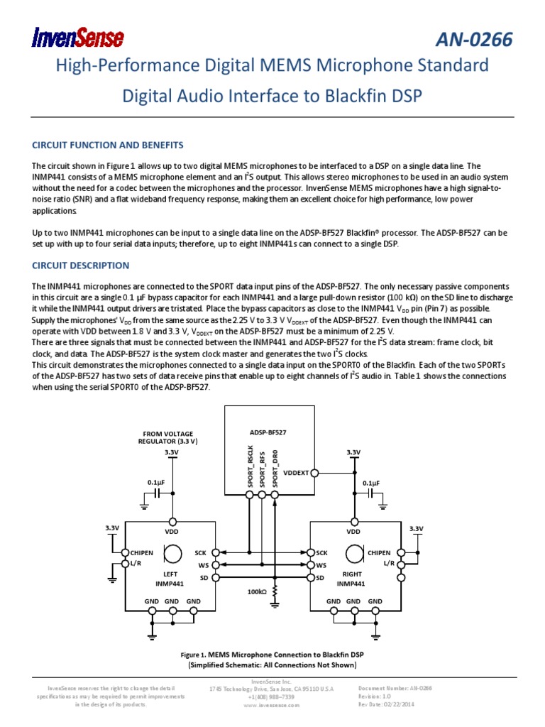 High Performance Digital MEMS Microphone Standard | PDF | Microphone ...