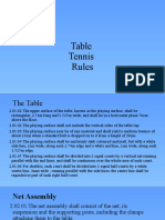 Table Tennis Rules