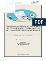 Esquema Sobre Evaluación. Concepto. Tipos.