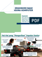 TIPS ERGONOMI PENGGUNA KOMPUTER