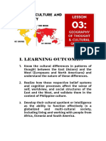 I. Learning Outcomes: Geography of Thought & Cultural Quotient