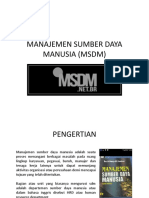 Manajemen Sumber Daya Manusia (MSDM)