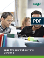Installation & Mise en oeuvre. Sage 100 pour SQL Server i7 Version 8