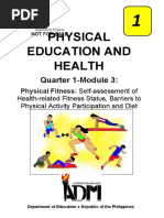 Physical Education and Health: Quarter 1-Module 3