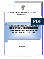 Referentiel Comptable Du Secteur de La Microfinance Burundais Actualise Mai 2012