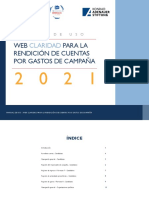 Manual de Uso. Web Claridad para La Rendición de Cuentas Por Gastos de Campaña 2021