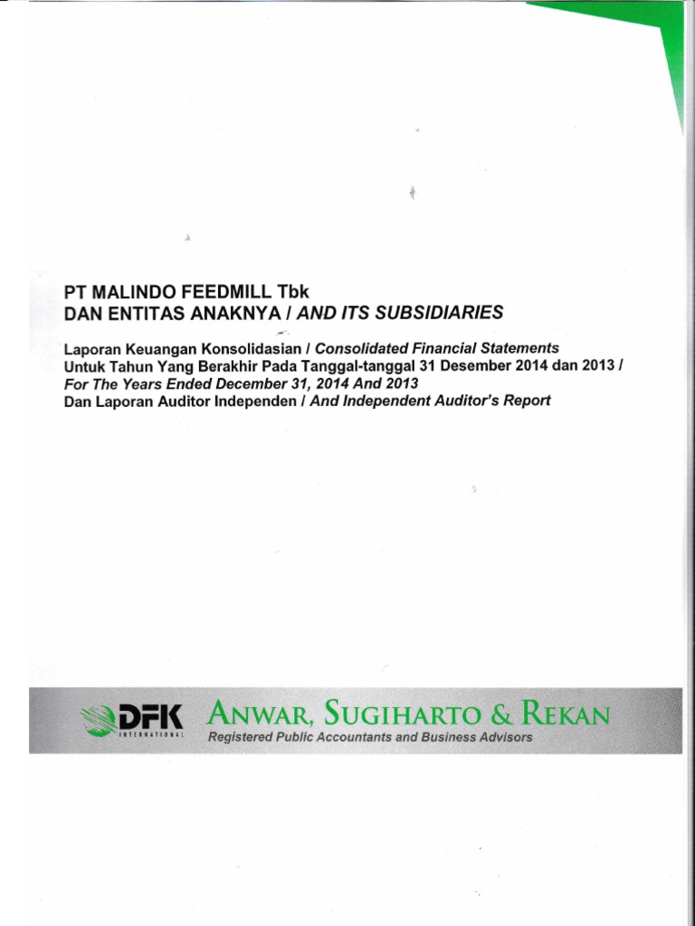 FY - 2014 - MAIN - Malindo Feedmill TBK | PDF