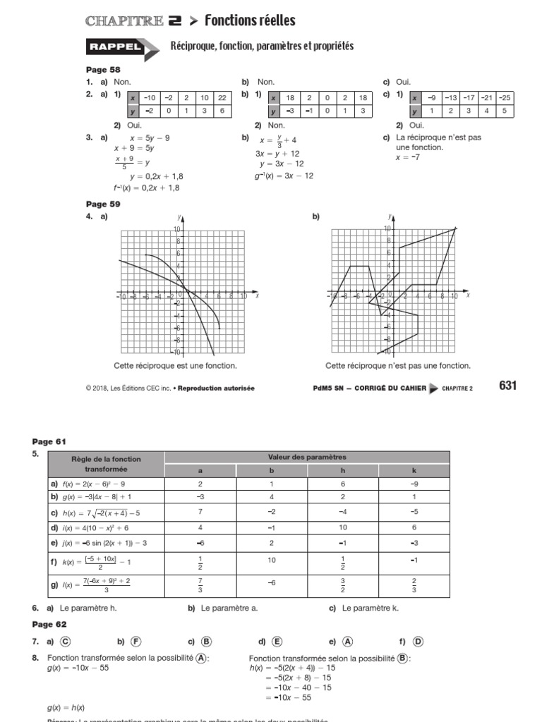 Point De Mire Secondaire 5 Corrigé Pdf