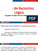 Curso de Raciocínio Lógico: Linguagem Da Lógica Formal e Tabelas-Verdade