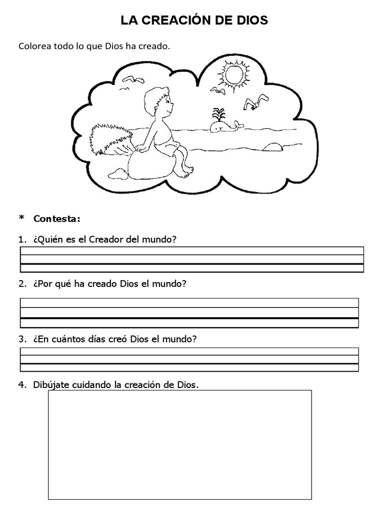 Actividades sobre la Creación de Dios | PDF