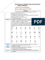 Actividades Realizadas Hasta El Momento para Evaluación Del Primer Trimestre