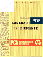 Eduardo Gallegos (PCV) - Las Cualidades Del Dirigente