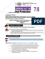 Lesson Title:: Perform Estimation and Basic Calculation