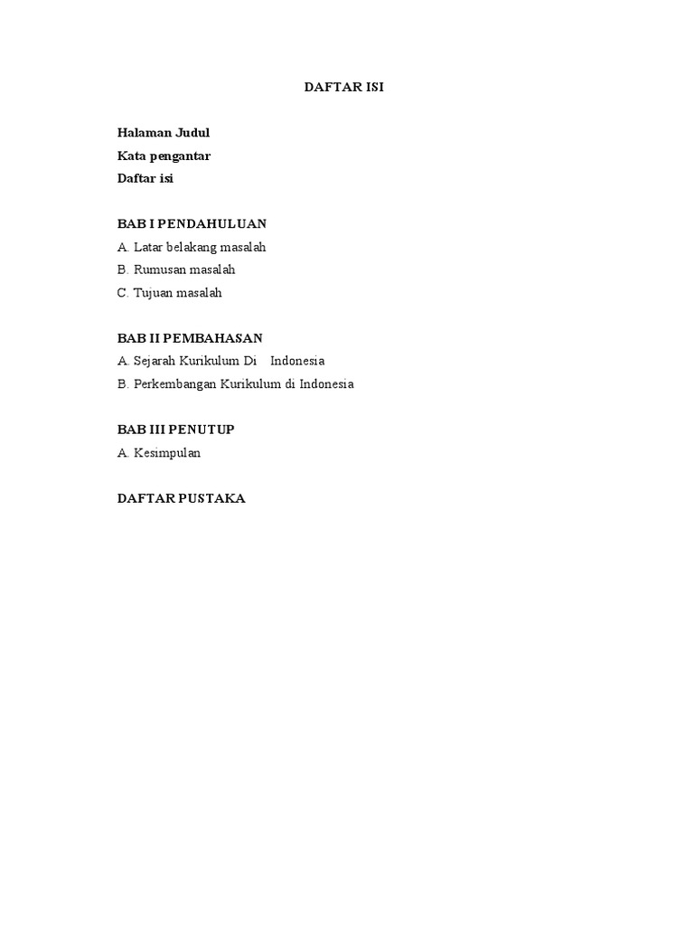 Sejarah Perkembangan Kurikulum