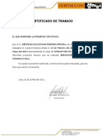 Certificado Cajachahua