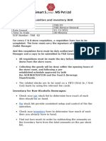 Smart Serve FMS PVT LTD: SOP - Store Requisition and Inventory BAR