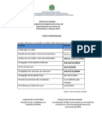 Edital 20 - 2020 - Novo Cronograma