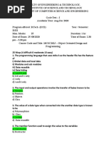 18csc202j Oodp Ct1 Question-Old