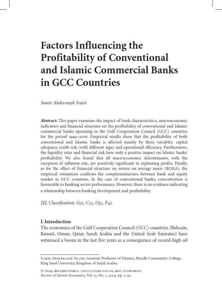 Factors Influencing The Profitability of Conventional and Islamic ...