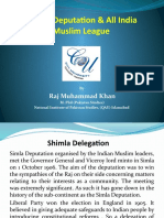 Shimla Deputation & All India Muslim League