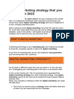 Digital Marketing Strategy That You Will Need in 2022