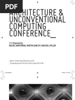 Architecture and Unconventional Computing Conference-Rachel Armstrong Martin Hanczyc and Neil Spiller