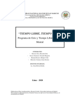 según lo solicitado. Resume de manera concisa el objetivo principal del documento que es promover el uso adecuado del ocio y tiempo libre en salud mental