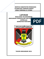 Cover Laporan Realisasi Pertanggungjawaban Apbdes Semester Pertama Desa Tompaso Ii Utara Tahun 2021