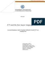 ICT and The Four Major Language Skills: An Interdisciplinary Study of Teachers' Attitudes Towards ICT As A Teaching Tool