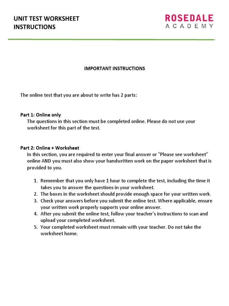 ICS3U Unit 1 Test Worksheet | PDF