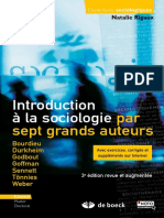 Livre Introduction À La Sociologie Par 7 Grands Auteurs Livre PDF