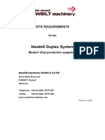 SITE REQUIREMENTS - Newbilt - Duplex System - V14 EN