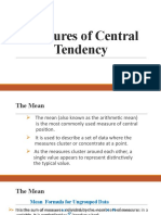 Measures of Central Tendency