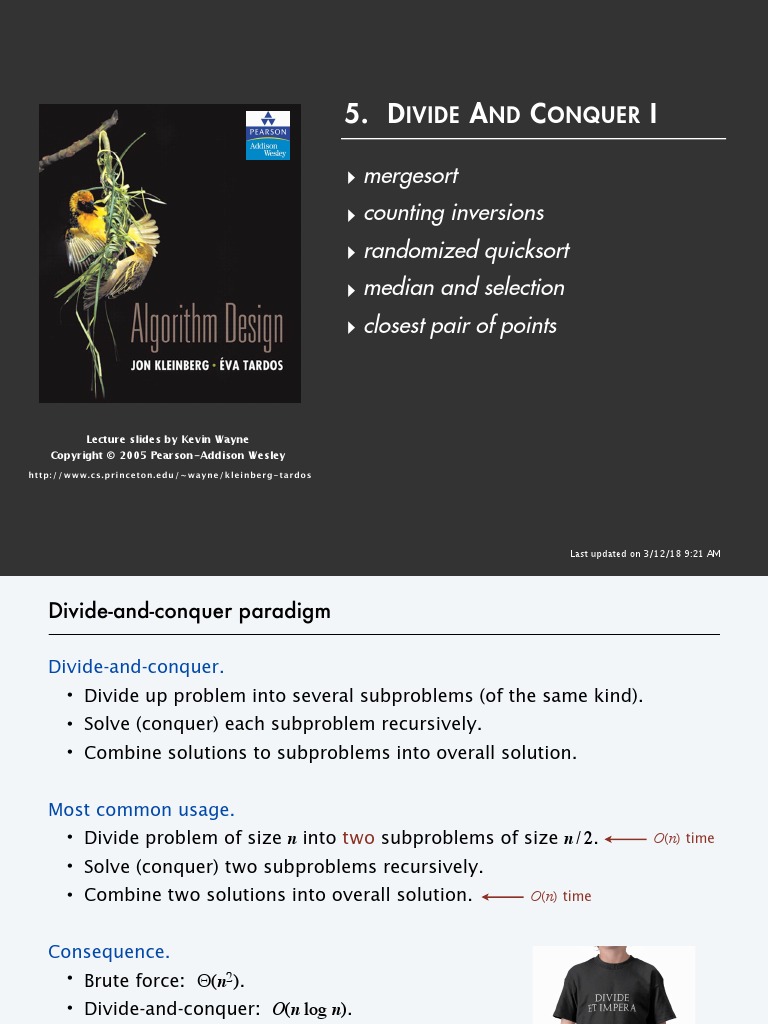 05 Divide and Conquer I | PDF | Computer Science | Combinatorics