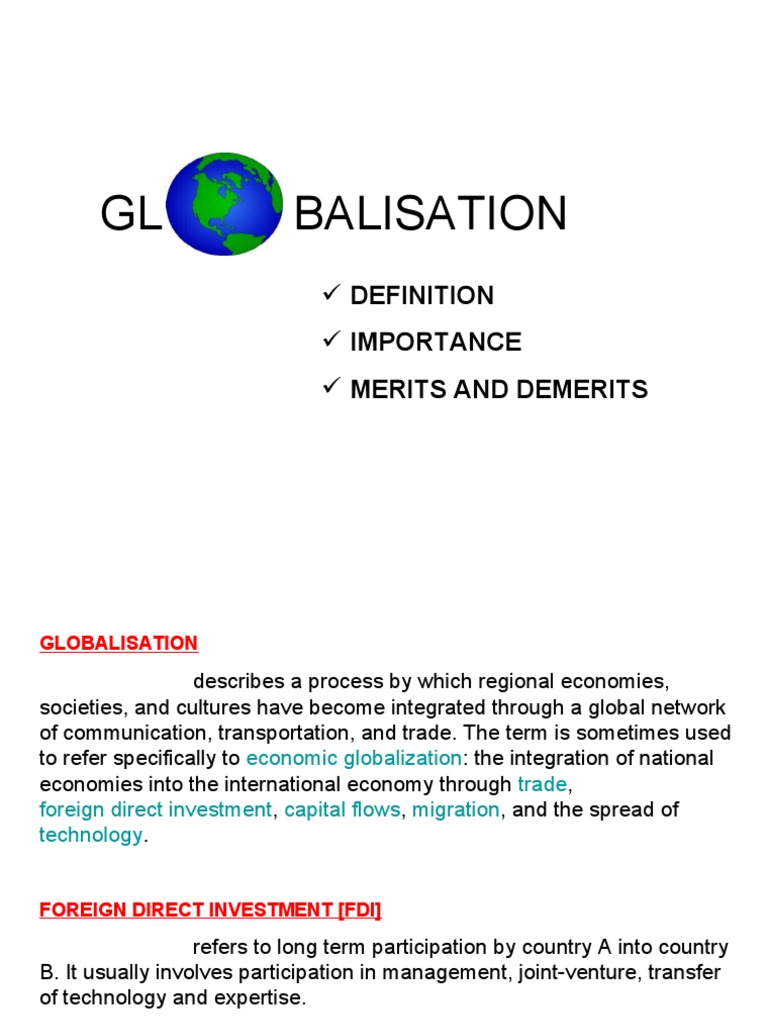 Understanding Globalization: Impact and Insights | PDF | Globalization ...