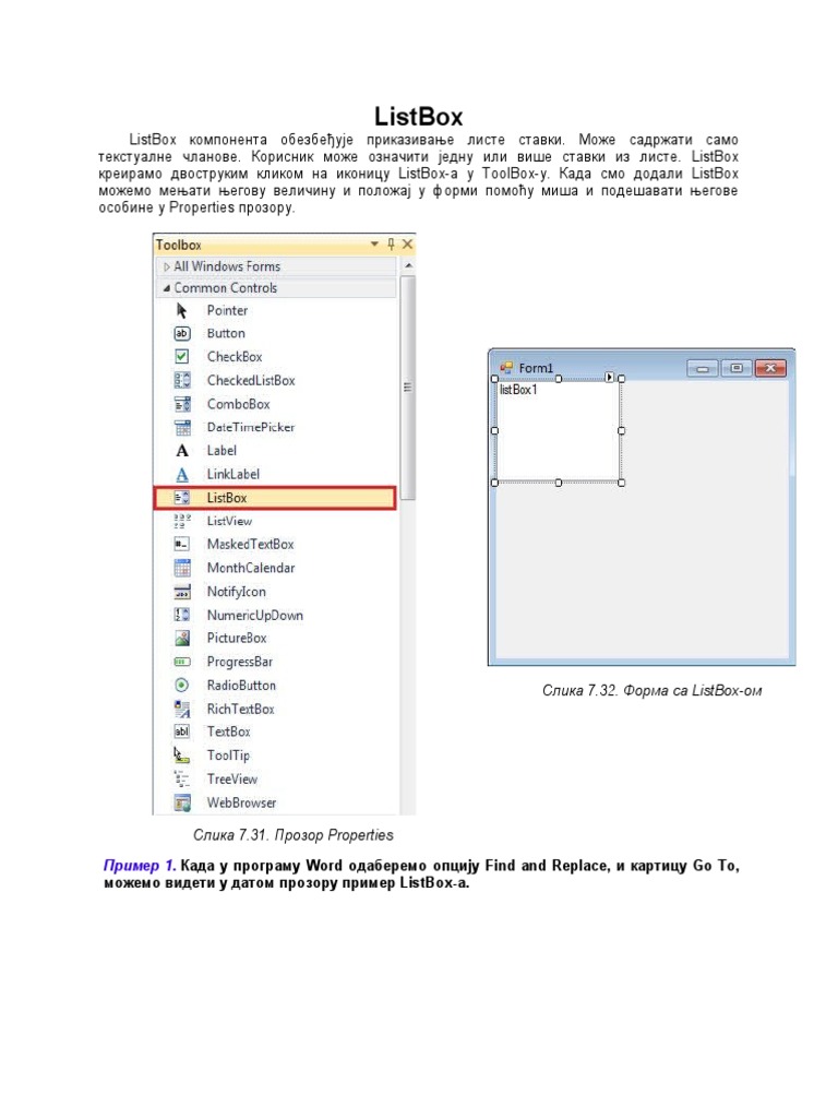 ListBox I Combo Box PDF